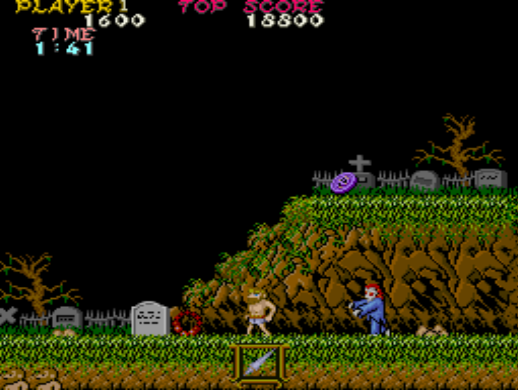 The ridiculously difficult Ghosts n' Goblins